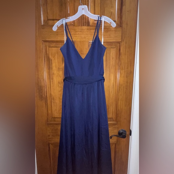 Navy David’s Bridal Bridesmaid Gown - Picture 5 of 9
